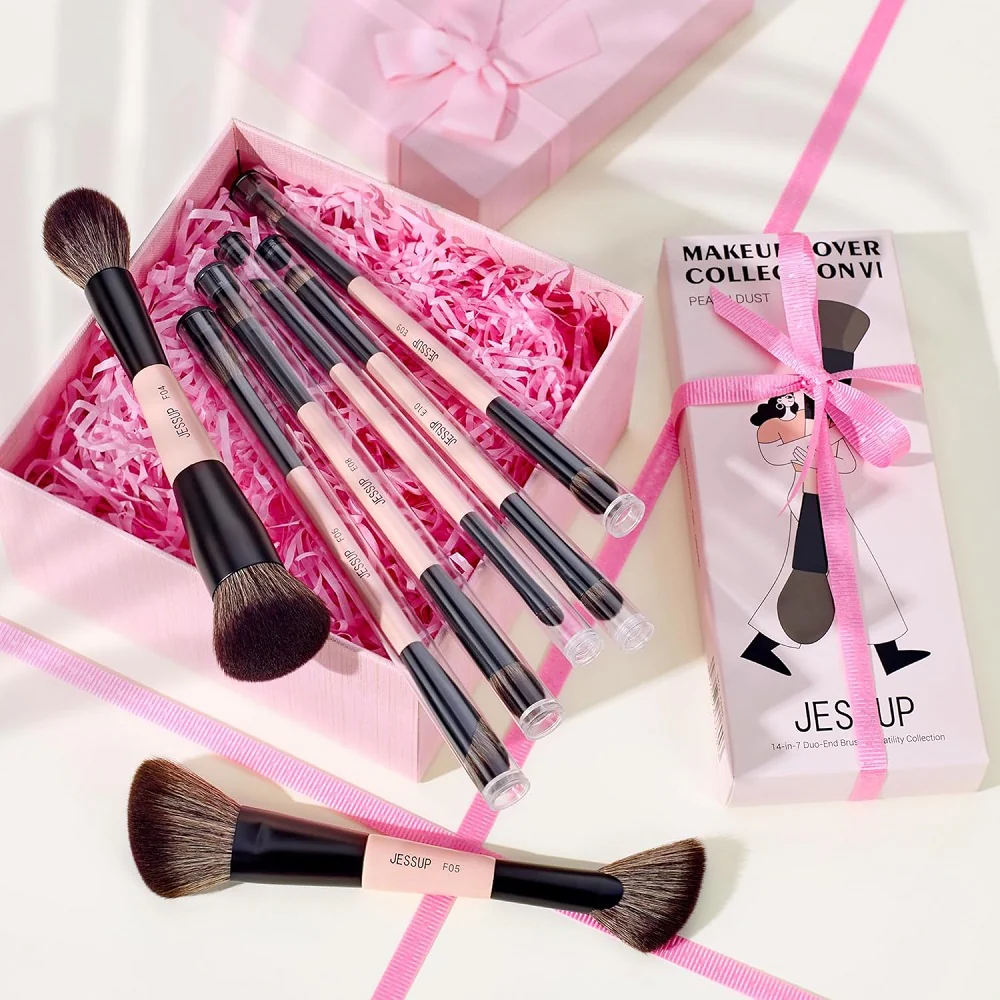 Duo-End Brush Versatility Collection zestaw dwustronnych pędzli do makijażu Peach Dust 7szt. - Image 2