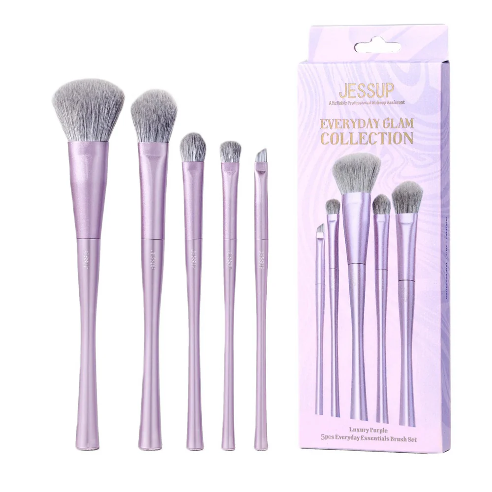 Luxury Purple Everyday Essentials Brush zestaw pędzli do makijażu T515 5szt.