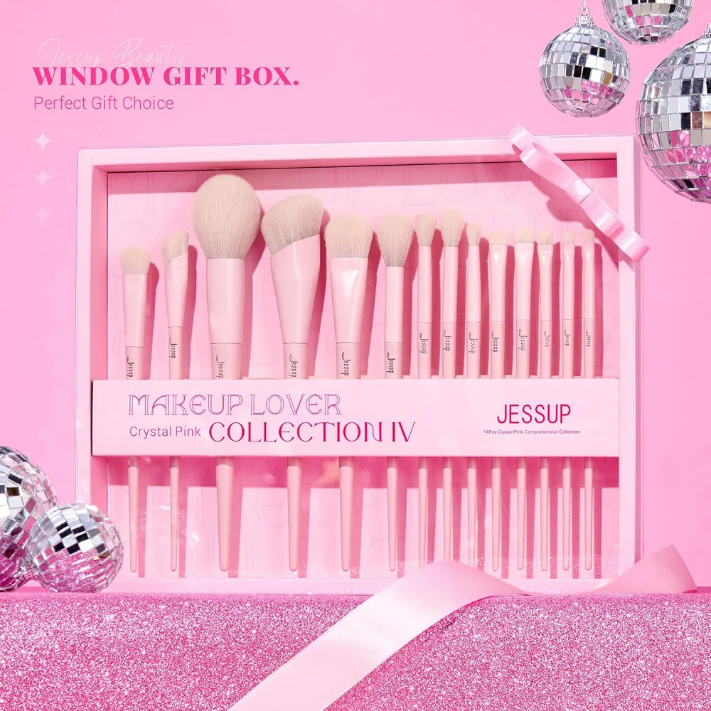 Makeup Lover Crystal Pink Collection IV zestaw pędzli do makijażu T495 14szt. - Image 2
