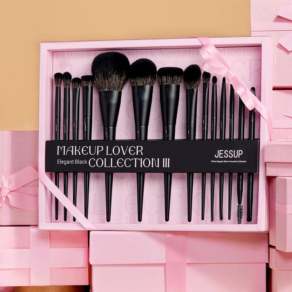 Matte Black Versatile Brush Collection zestaw pędzli do makijażu 14szt. T336 - Image 3