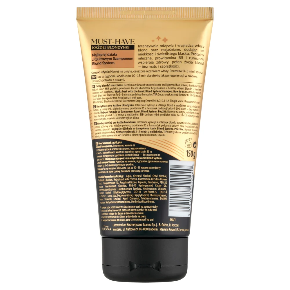 Blond System qultowa maska do włosów blond i rozjaśnionych 150g - Image 2