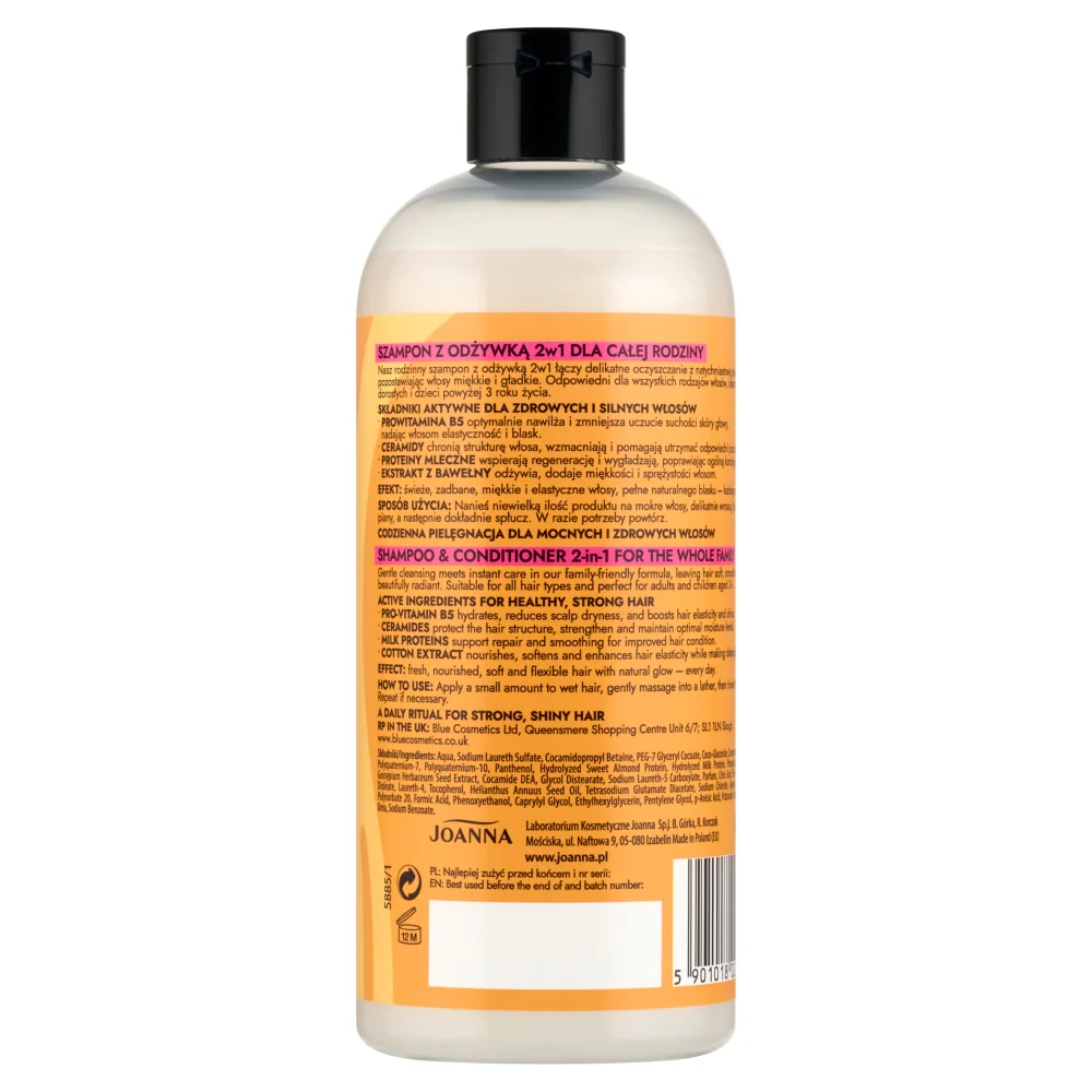 Rodzinka szampon z odżywką prowitamina B5 i bawełna 400ml - Image 3