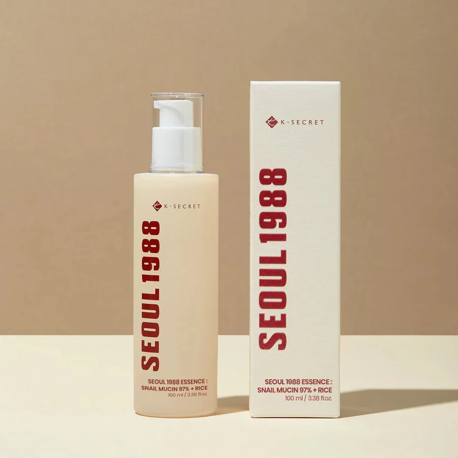Seoul 1988 Essence Snail Mucin 97% + Rice łagodząca esencja do twarzy z filtratem ze śluzu ślimaka i ryżem 100ml - Image 2