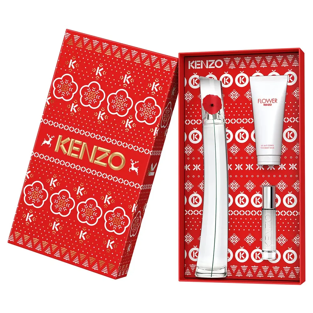 Flower by Kenzo zestaw woda perfumowana spray 50ml + mleczko do ciała 75ml + woda perfumowana spray 10ml - Image 2