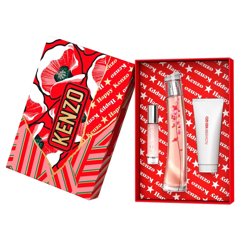 Flower Ikebana by Kenzo zestaw woda perfumowana spray 75ml + balsam do ciała 75ml + woda perfumowana spray 10ml