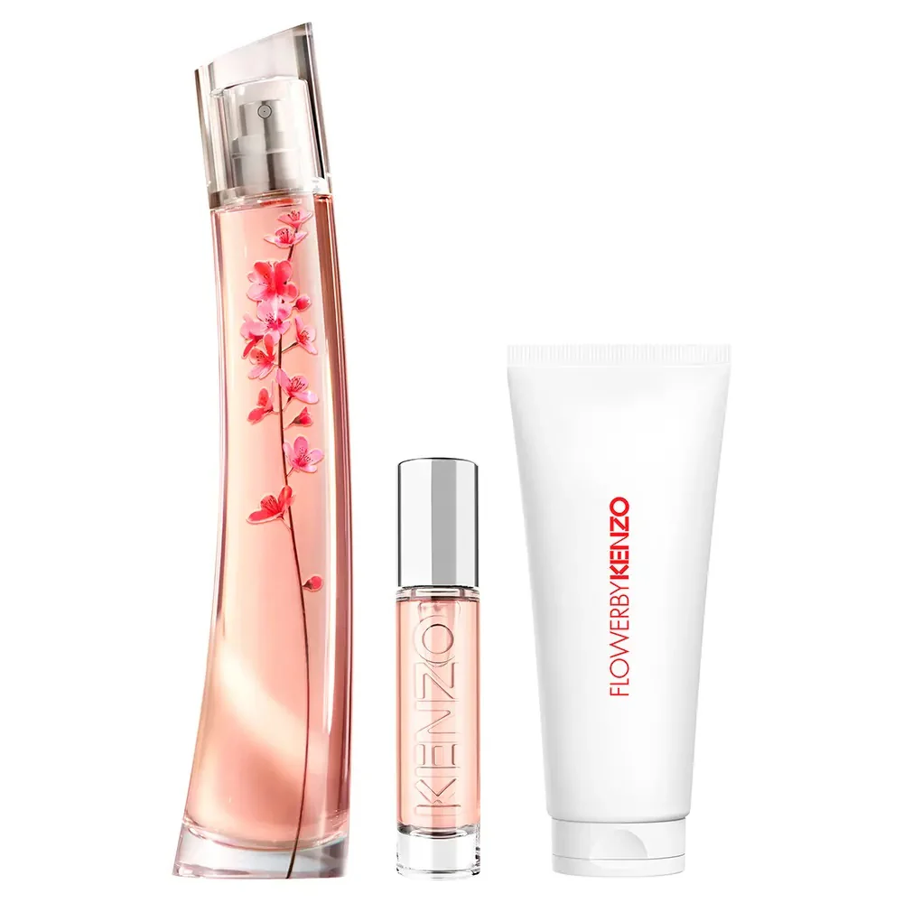 Flower Ikebana by Kenzo zestaw woda perfumowana spray 75ml + balsam do ciała 75ml + woda perfumowana spray 10ml - Image 2