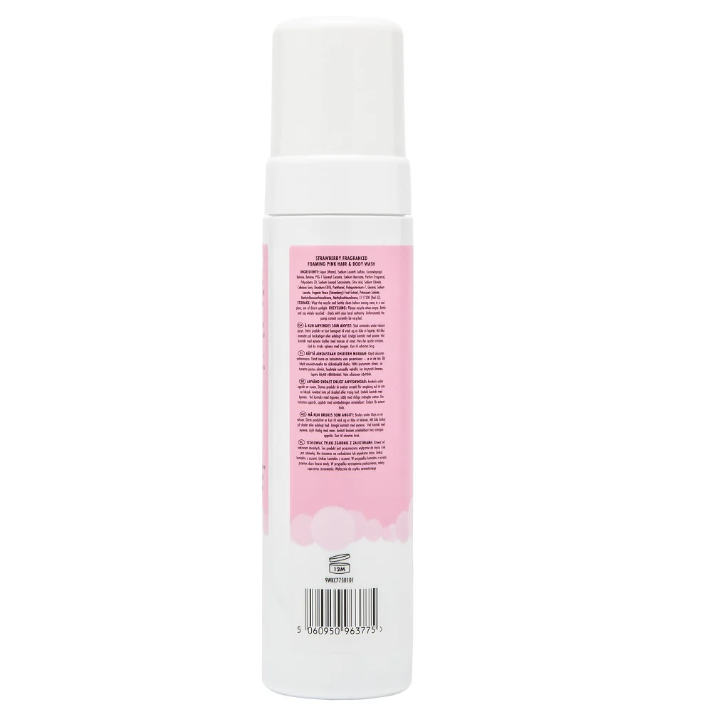 Whacky Whip Hair & Body Wash pianka do mycia ciała i włosów Pink 200ml - Image 3