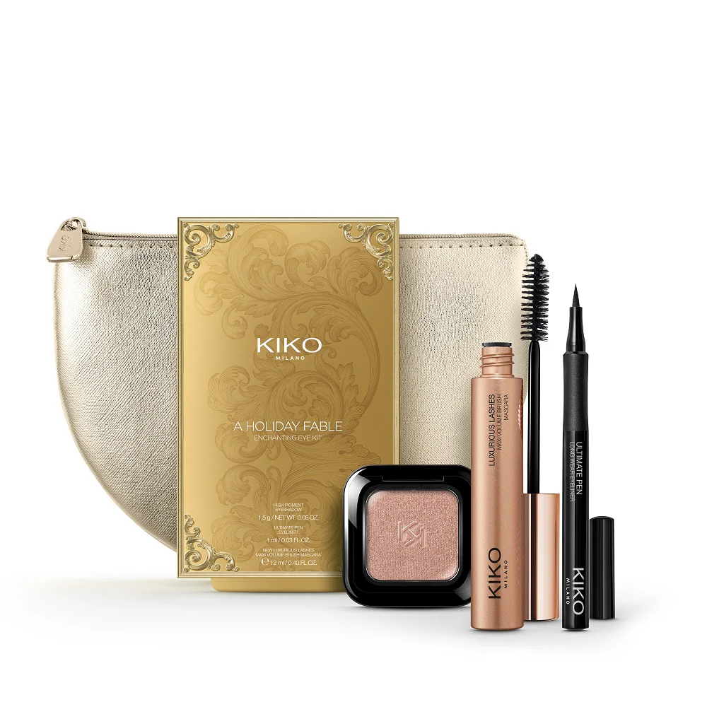 A Holiday Fable Enchanting Eye Kit zestaw cień do powiek 22 1.5g + eyeliner w pisaku 01 1ml + tusz do rzęs 12ml + kosmetyczka