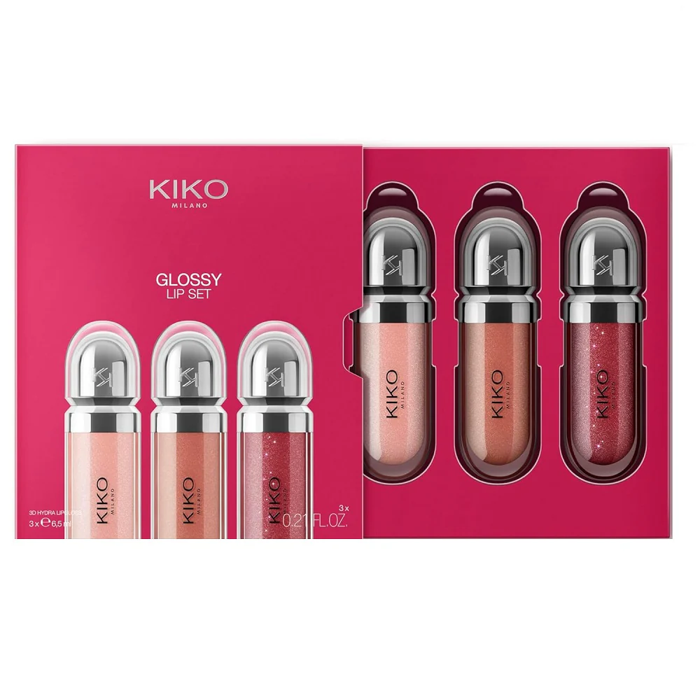 Glossy Lip Set 03 zestaw trzech nawilżających błyszczyków do ust z efektem objętości 3D 3x6.5ml - Image 4