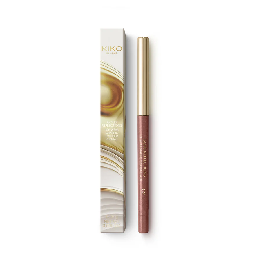 Gold Reflections 10H Wear Graphic Eyeliner & Kajal eyeliner i kredka kajal o 10-godzinnej trwałości 02 Oasis Bronze 0.28g - Image 4