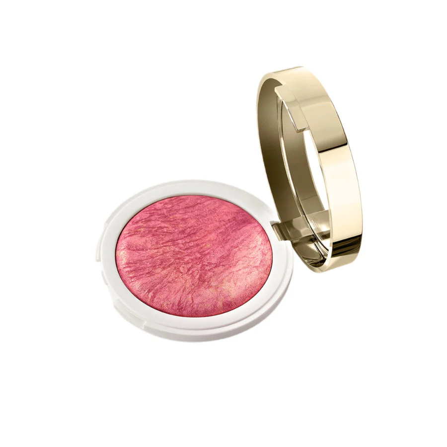 Gold Reflections Fusion Glow Blush wypiekany róż do policzków 02 Sun-Kissed Coral 8g - Image 2