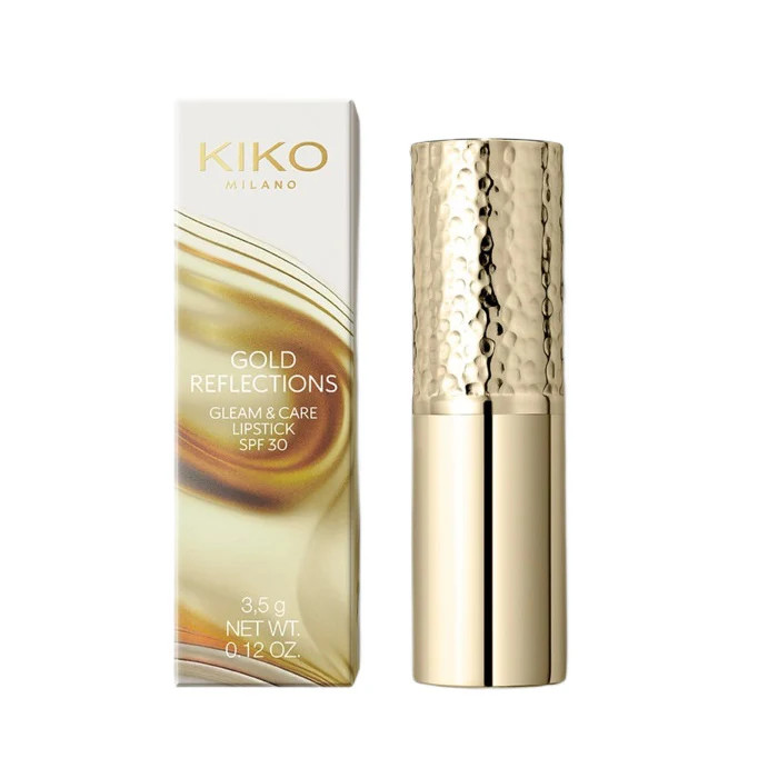 Gold Reflections Gleam & Care Lipstick SPF30 kremowa odżywcza pomadka do ust 08 Seductive Cherry 3.5g - Image 2