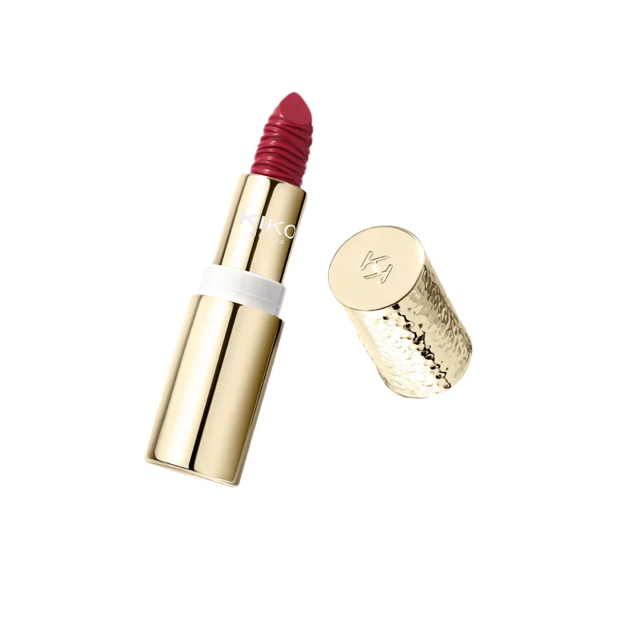Gold Reflections Gleam & Care Lipstick SPF30 kremowa odżywcza pomadka do ust 08 Seductive Cherry 3.5g - Image 4