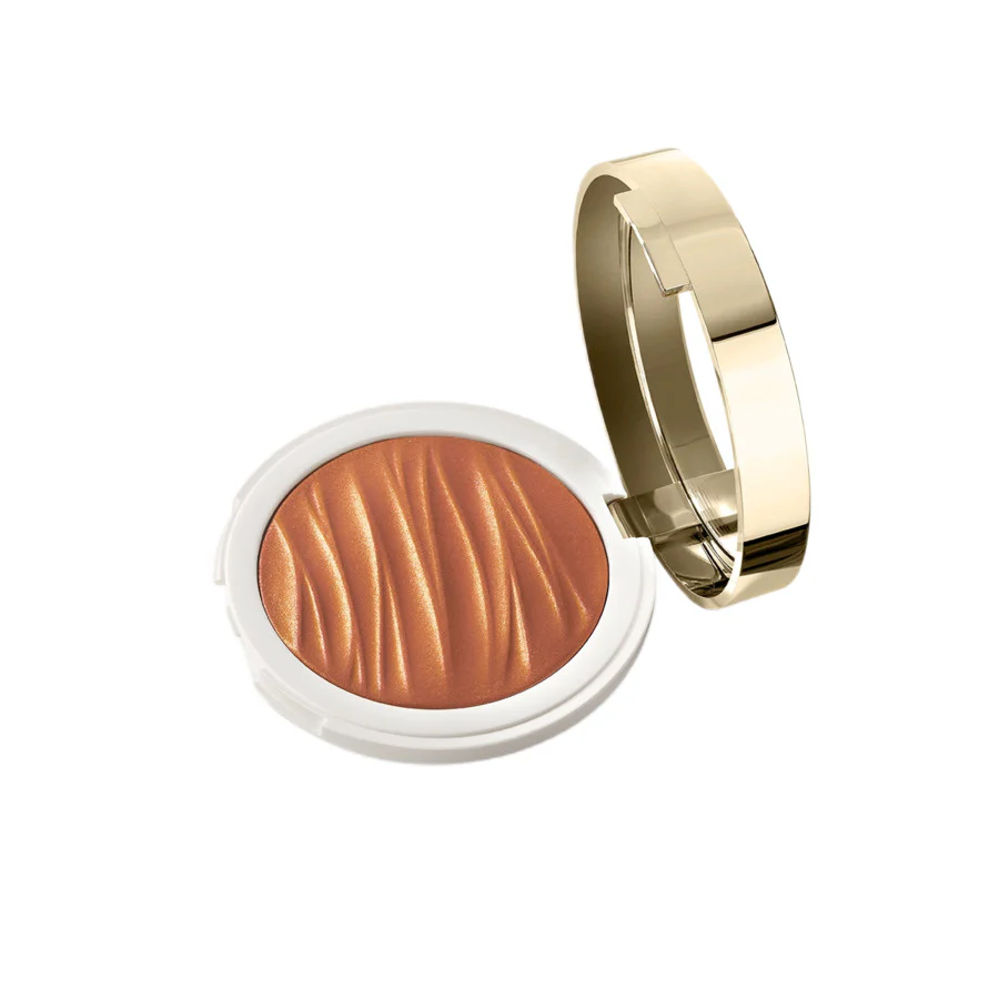 Gold Reflections Gleaming Waves All Over Highlighter wypiekany puder rozświetlający do twarzy oczu i dekoltu 02 Vibrant Copper 6.5g - Image 2