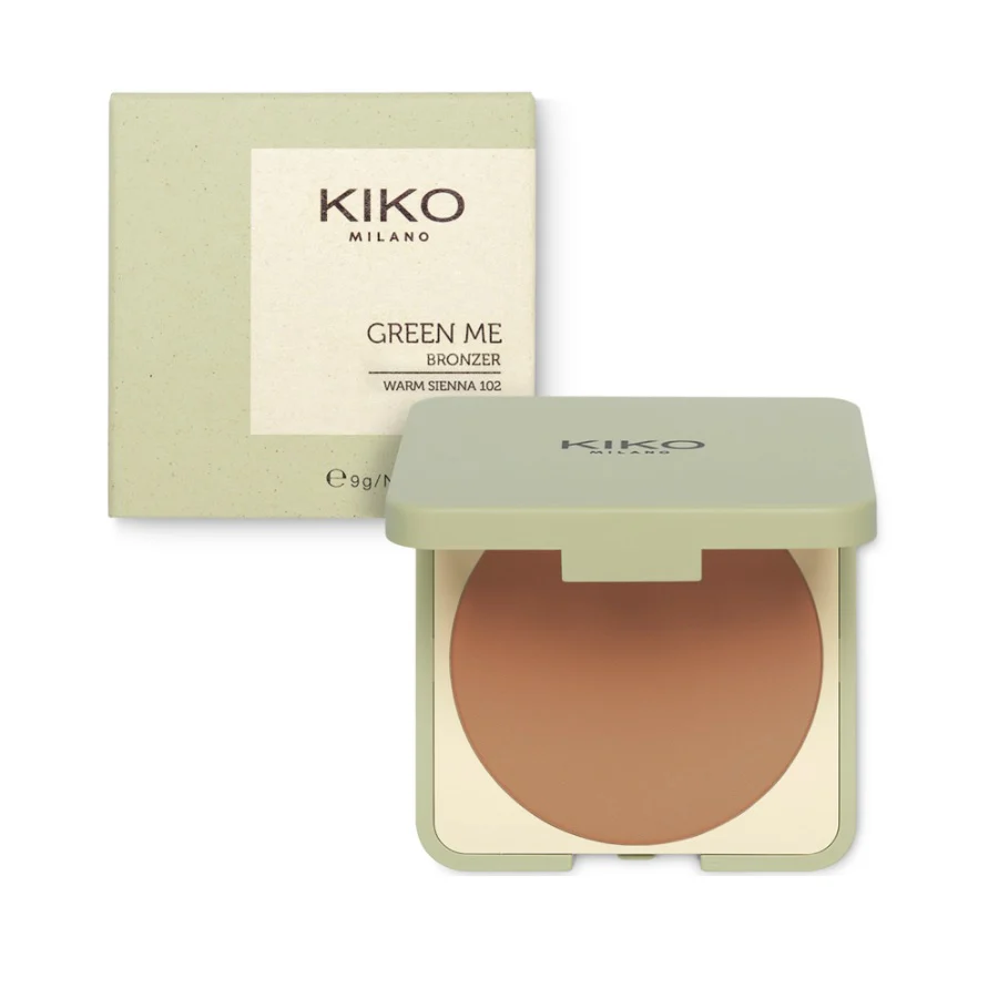 Green Me Bronzer kompaktowy puder brązujący o matowym wykończeniu 102 Warm Sienna 9g - Image 2
