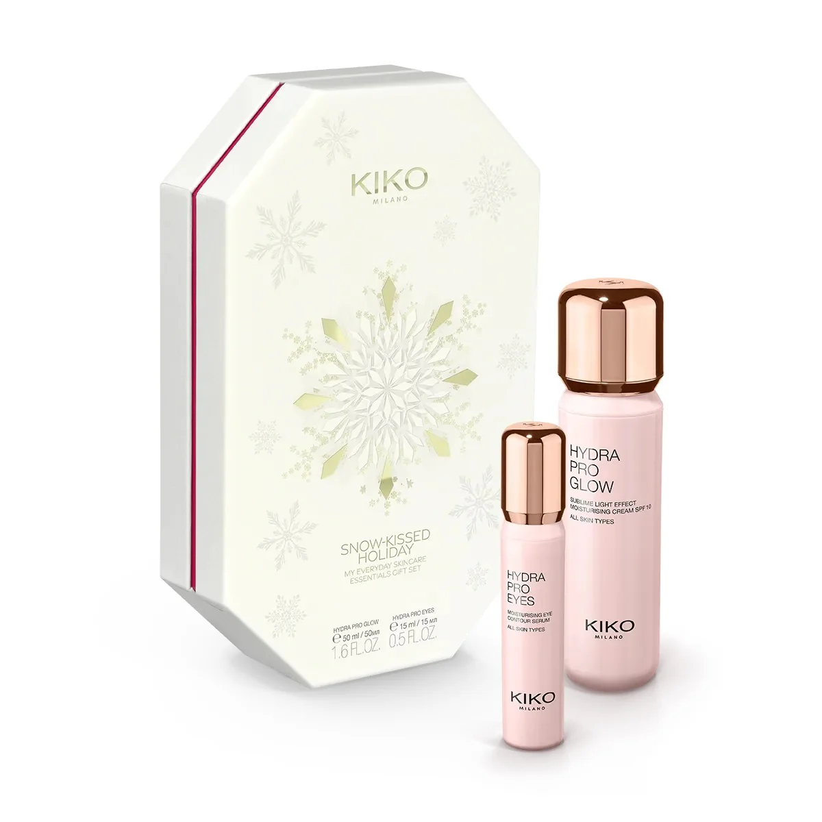 Snow-Kissed Holiday My Everyday Skincare Essentialts Gift Set zestaw nawilżający krem do twarzy z efektem rozświetlenia 50ml + serum pod oczy 15ml