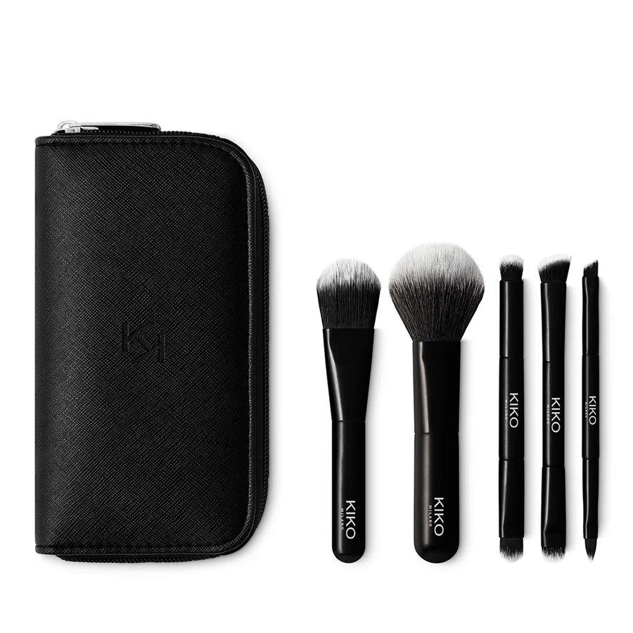 Travel Brush kosmetyczka podróżna z 5 profesjonalnymi pędzlami