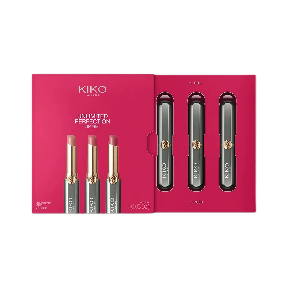 Unlimited Perfection Lip Set zestaw kremowych pomadek o dużej trwałości 01 Nude Aura 3x1.5g - Image 5
