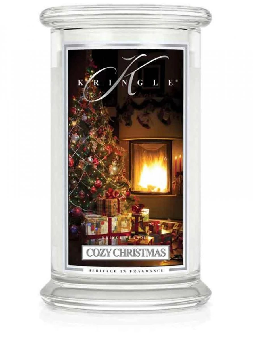 Duża świeca zapachowa z dwoma knotami Cozy Christmas 623g