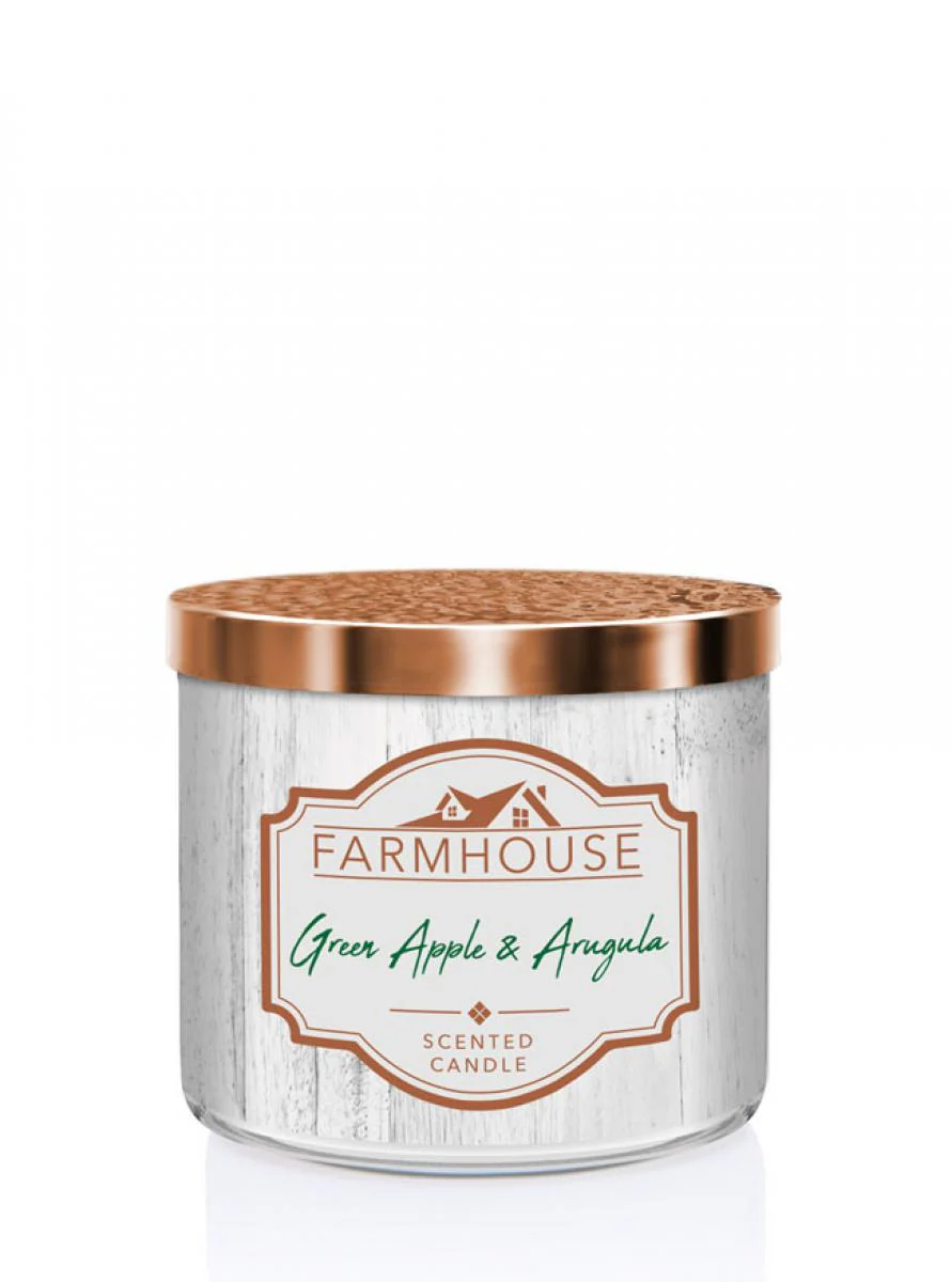 Farmhouse świeca zapachowa z trzema knotami Green Apple & Arugula 411g