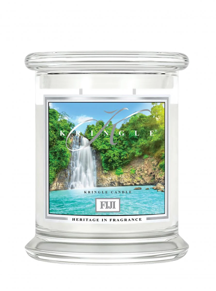 Średnia świeca zapachowa z dwoma knotami Fiji 411g