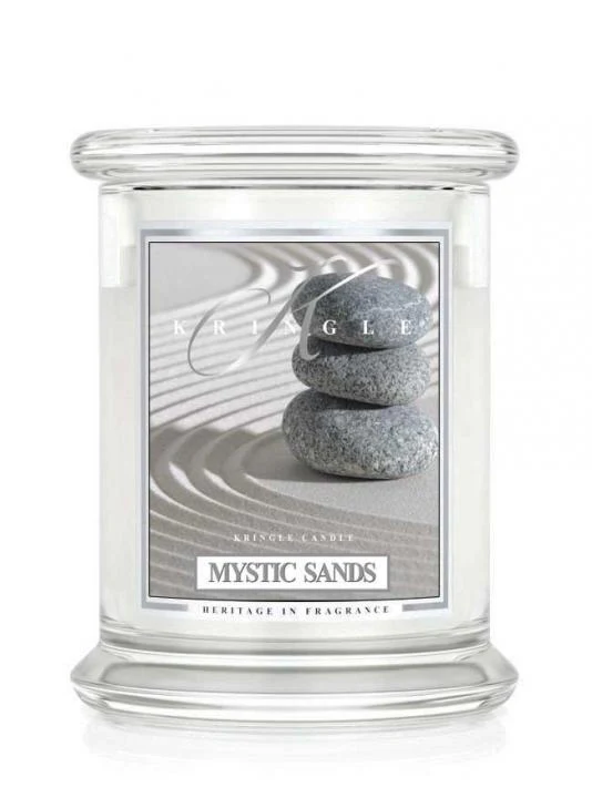 Średnia świeca zapachowa z dwoma knotami Mystic Sands 411g