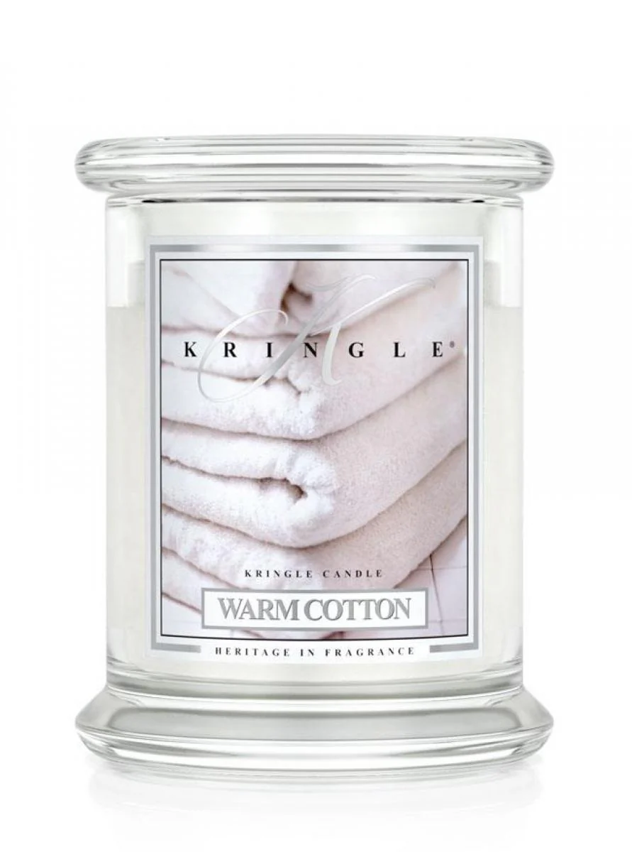 Średnia świeca zapachowa z dwoma knotami Warm Cotton 411g