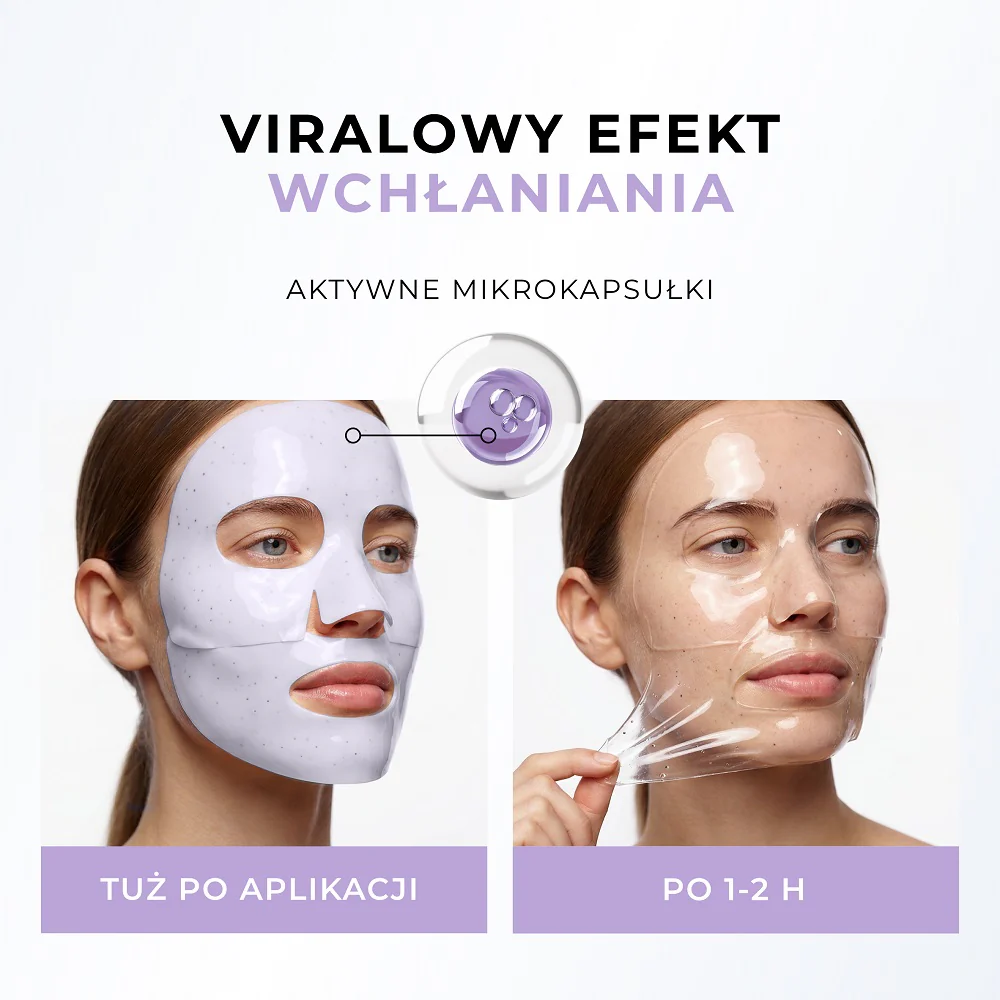 Maska kolagenowa z niacynamidem w mikrokapsułkach Rozświetlenie i Wygładzenie 1szt. - Image 4