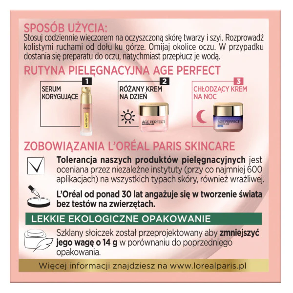 Age Perfect Golden Age chłodzący krem ujędrniający na noc 50ml - Image 2