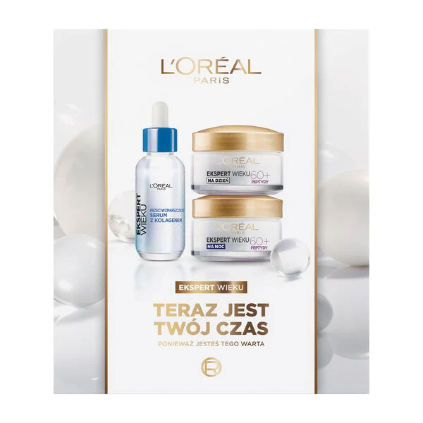 Ekspert Wieku 60+ zestaw serum do twarzy 30ml + krem na dzień 50ml + krem na noc 50ml - Image 2