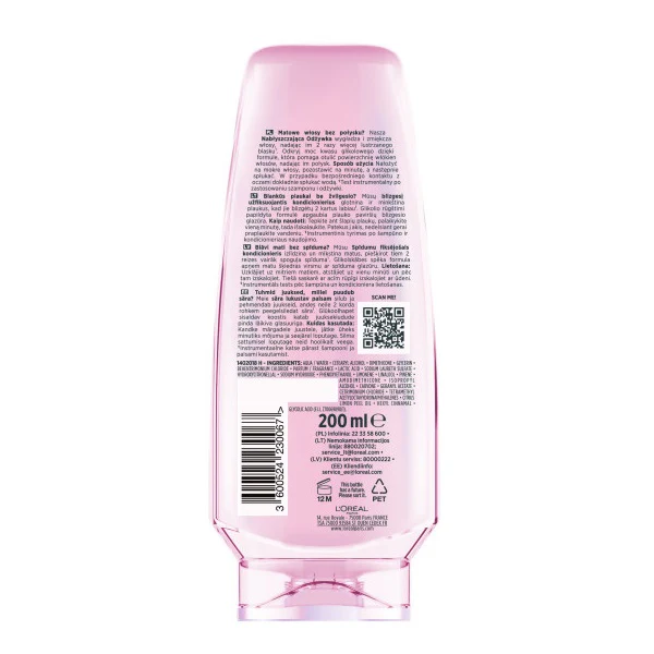 Elseve Glycolic Gloss odżywka nabłyszczająca do włosów matowych 200ml - Image 3