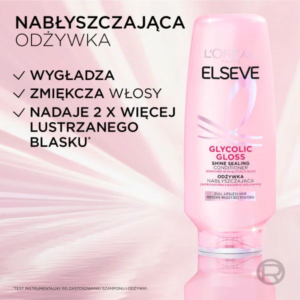 Elseve Glycolic Gloss odżywka nabłyszczająca do włosów matowych 200ml - Image 4
