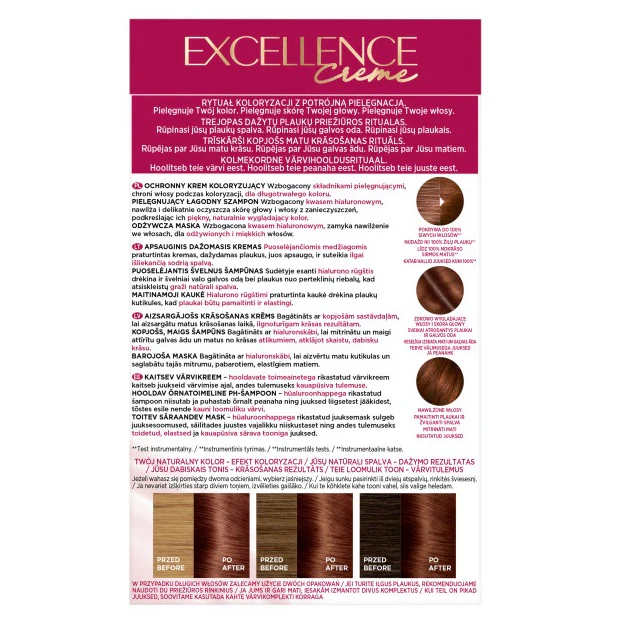 Excellence Creme farba do włosów 4.54 Brąz Mahoniowo-Miedziany - Image 3