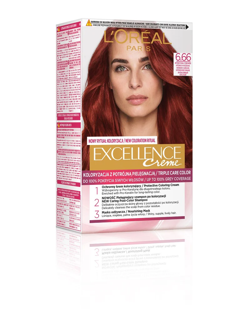 Excellence Creme farba do włosów 6.66 Intensywna Czerwień - Image 2