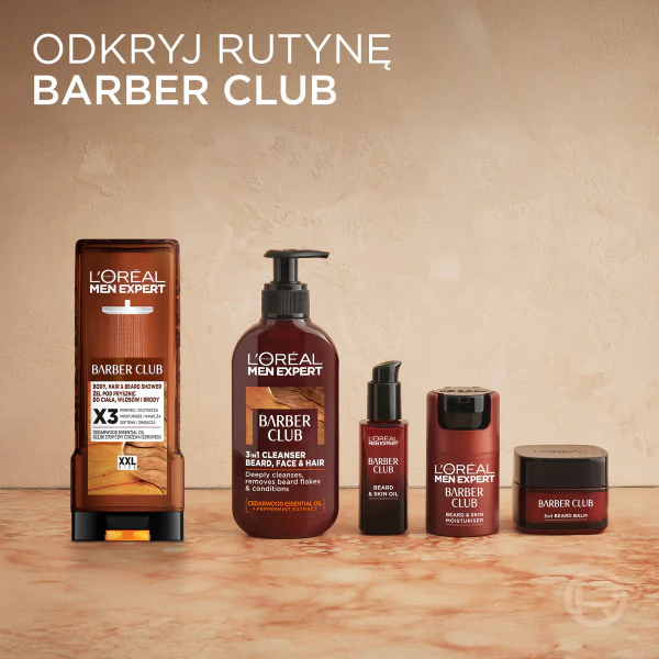 Men Expert Barber Club 3w1 żel do mycia ciała włosów i brody 400ml - Image 3