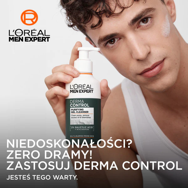 Men Expert Derma Control żel do mycia twarzy z niacynamidem 260ml - Image 5