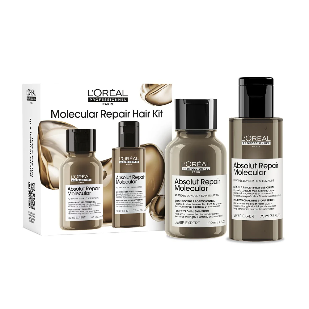 Serie Expert Absolut Repair Molecular zestaw szampon do włosów 100ml + serum do włosów 75ml