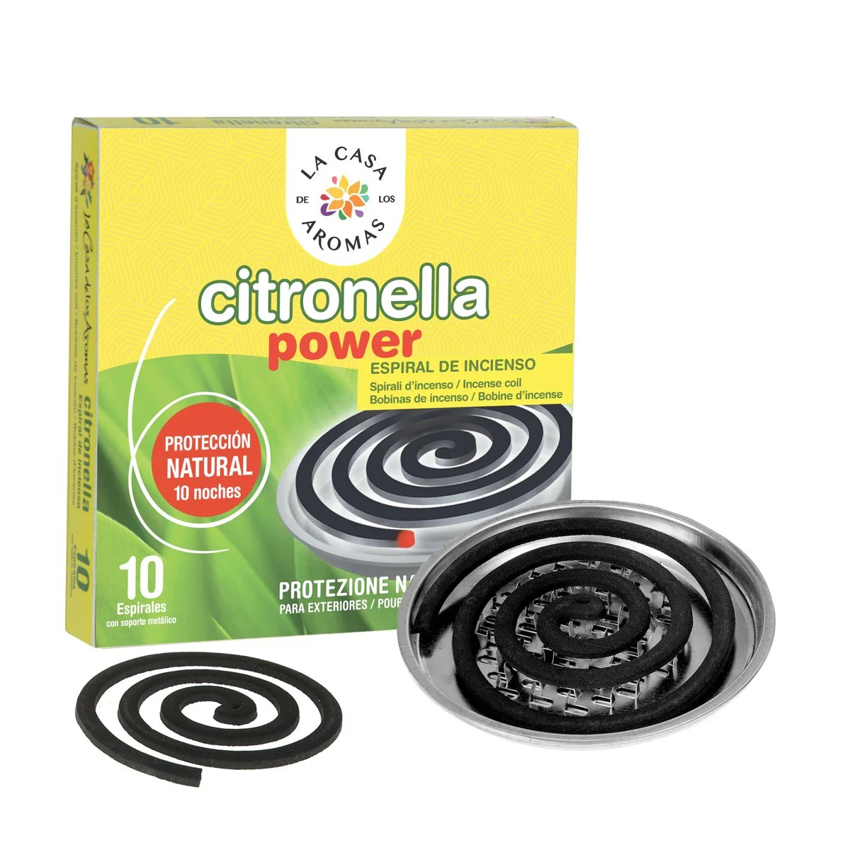 Citronella spirala z podstawką metalową Trawa Cytrynowa 10szt