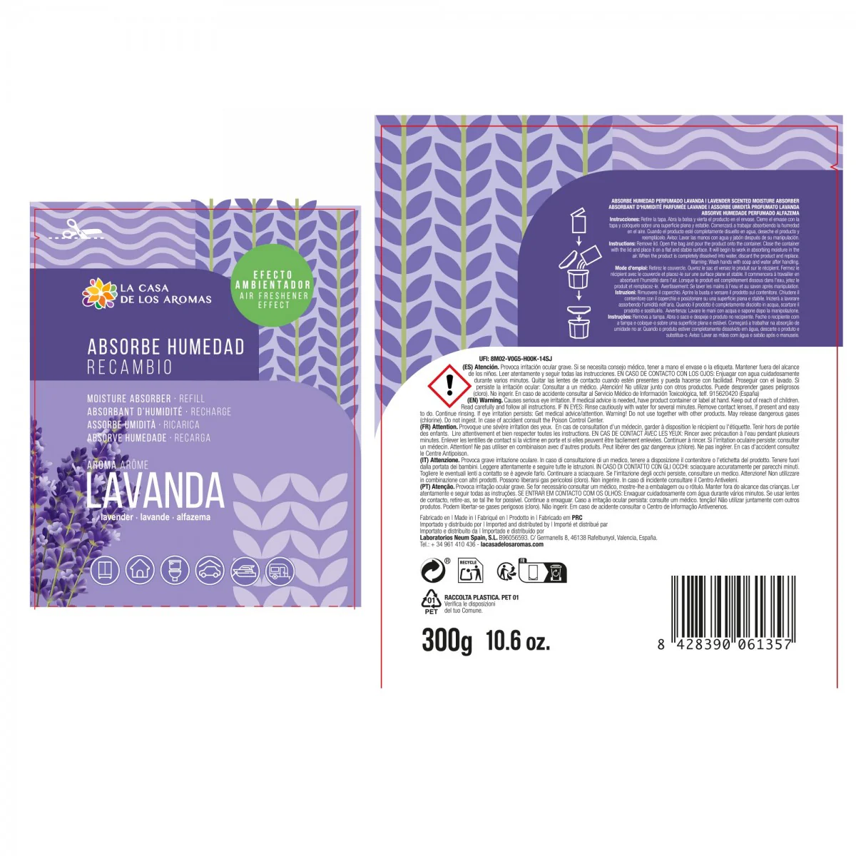 Pochłaniacz wilgoci zapas Lawenda 300g - Image 2