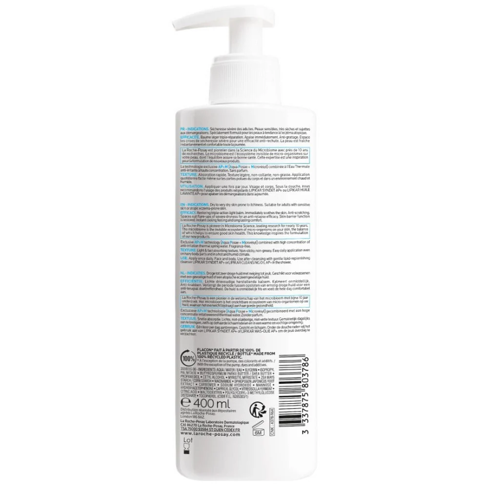 Lipikar Baume Light AP+M lekki balsam do ciała przeciw swędzeniu i nawracającej suchości 400ml - Image 2