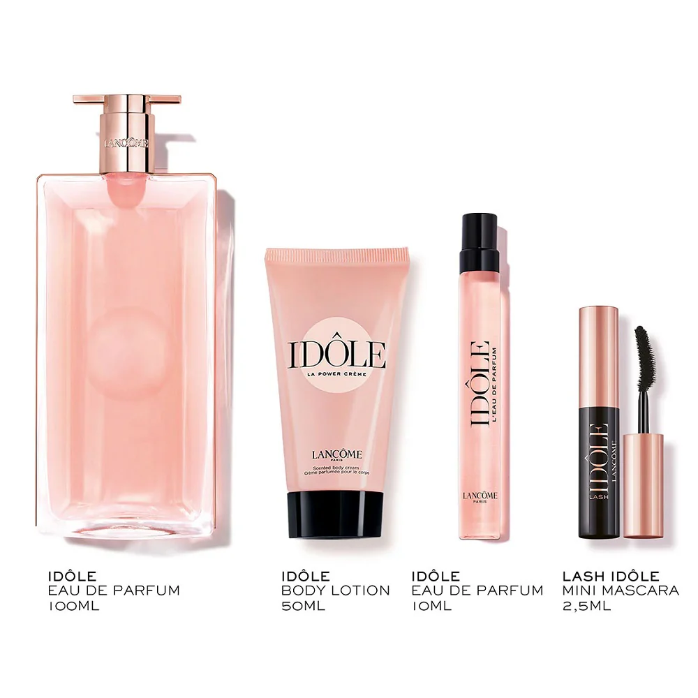 Idole zestaw woda perfumowana spray 100ml + balsam do ciała 50ml + woda perfumowana spray 10ml + mini tusz do rzęs 2ml - Image 3