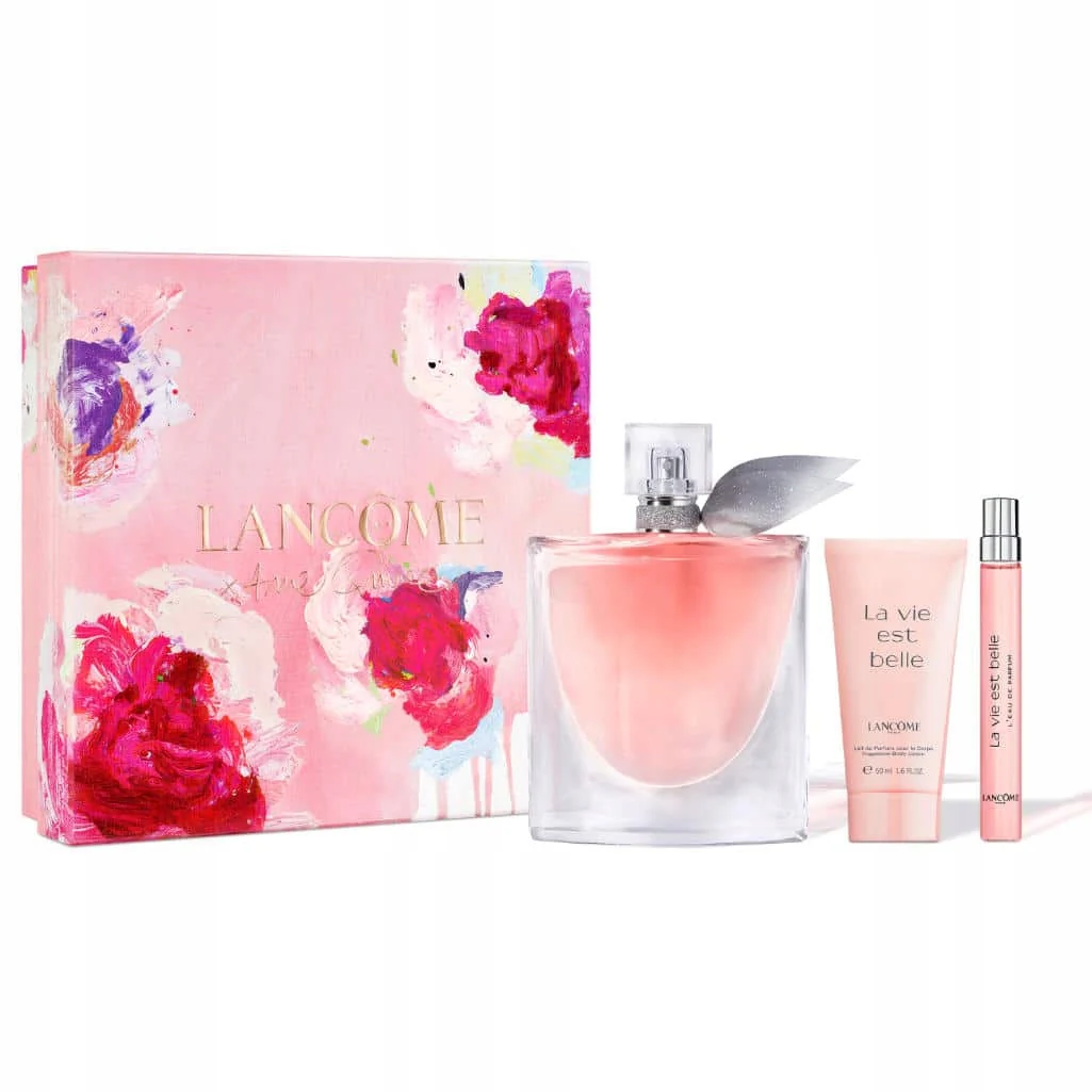 La Vie Est Belle zestaw woda perfumowana spray 100ml + woda perfumowana spray 10ml + balsam do ciała 50ml