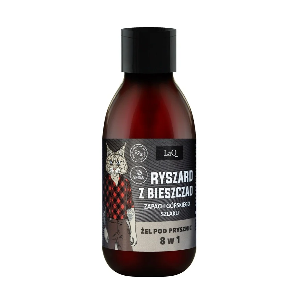 Mini żel pod prysznic 8w1 Ryszard z Bieszczad Czarny Mat 100ml