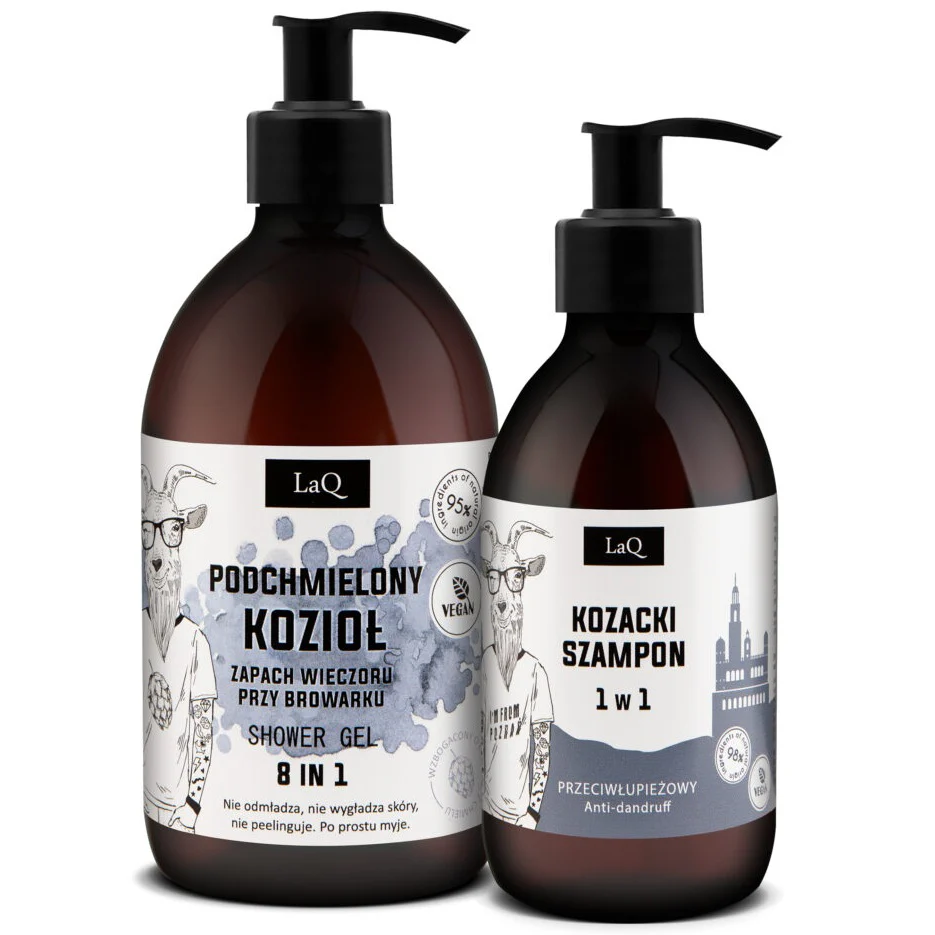 Podchmielony Kozioł zestaw żel pod prysznic 500ml + szampon przeciwłupieżowy  300ml - Image 2