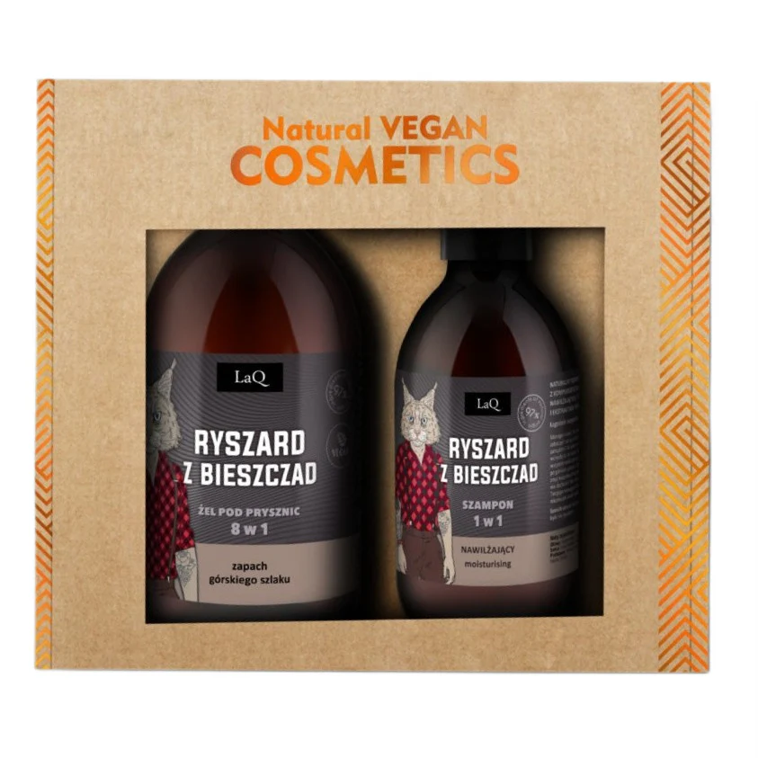 Ryszard z Bieszczad Czarny Mat zestaw żel pod prysznic 500ml + szampon 300ml