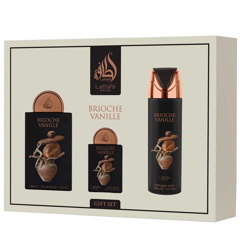 Brioche Vanille zestaw woda perfumowana spray 100ml + woda perfumowana spray 20ml + dezodorant spray 200ml