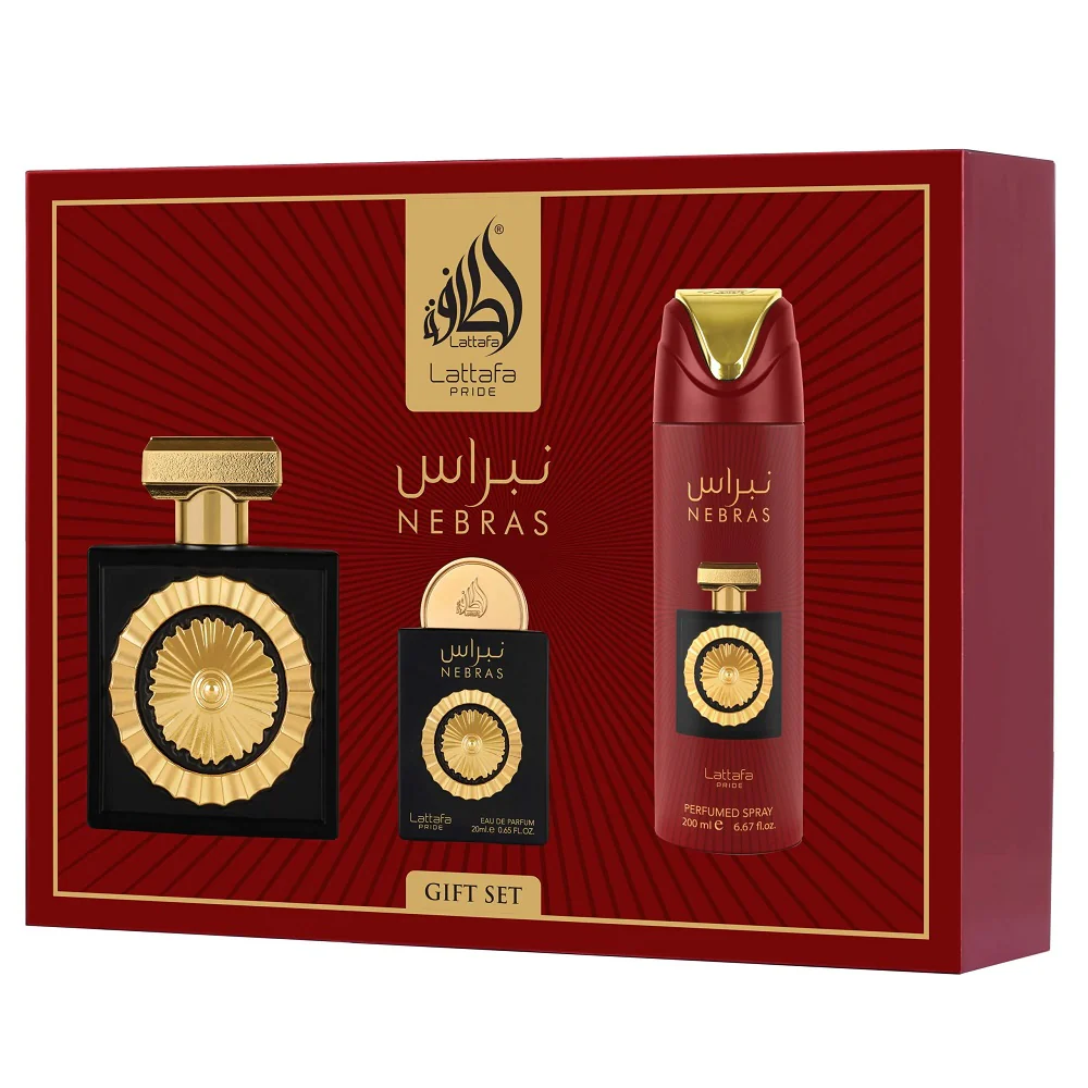 Nebras zestaw woda perfumowana spray 100ml + woda perfumowana spray 20ml + dezodorant spray 200ml