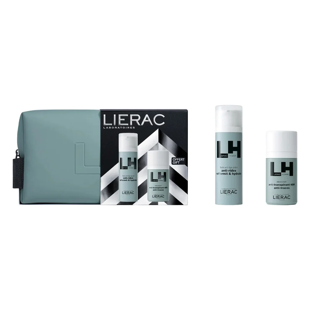 Homme zestaw emulsja anti-aging 50ml + dezodorant w kulce 50ml + kosmetyczka