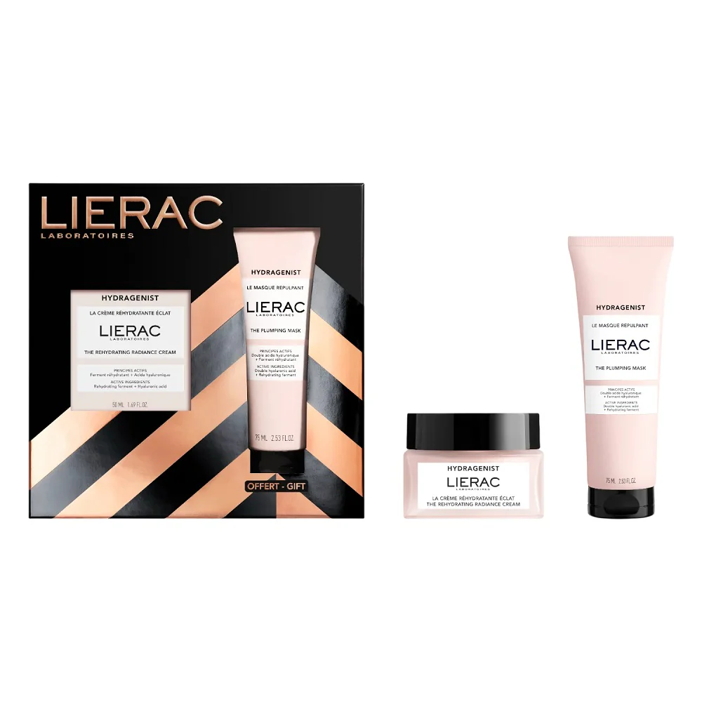 Hydragenist zestaw nawilżający krem rozświetlający 50ml + maska wypełniająca 75ml