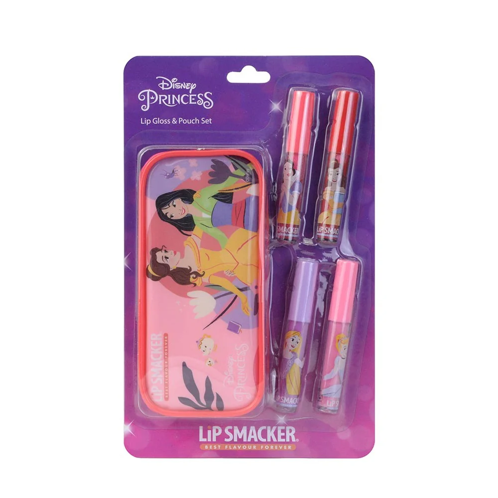 Disney Princess Lip Gloss & Pouch błyszczyki do ust 4x6ml + kosmetyczka